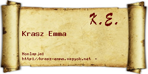 Krasz Emma névjegykártya