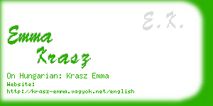 emma krasz business card